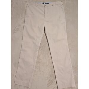 Peter Millar Raleigh Performance Pants 35x32 Khaki Golf Chinos EB77 Crown Sport